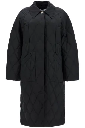 GANNI long quilted padded coat