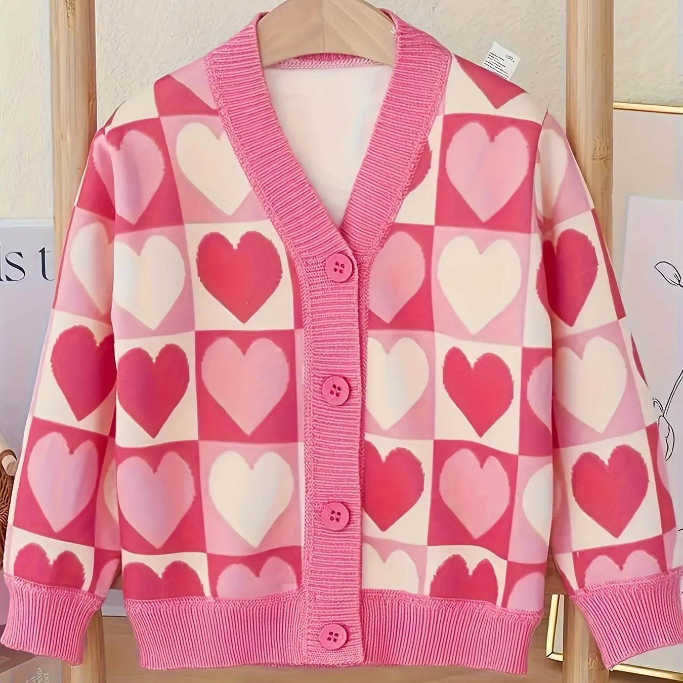 Girls’ Floral Button Cardigan Coat – Elegant & Eco-Friendly Children’s Fashion