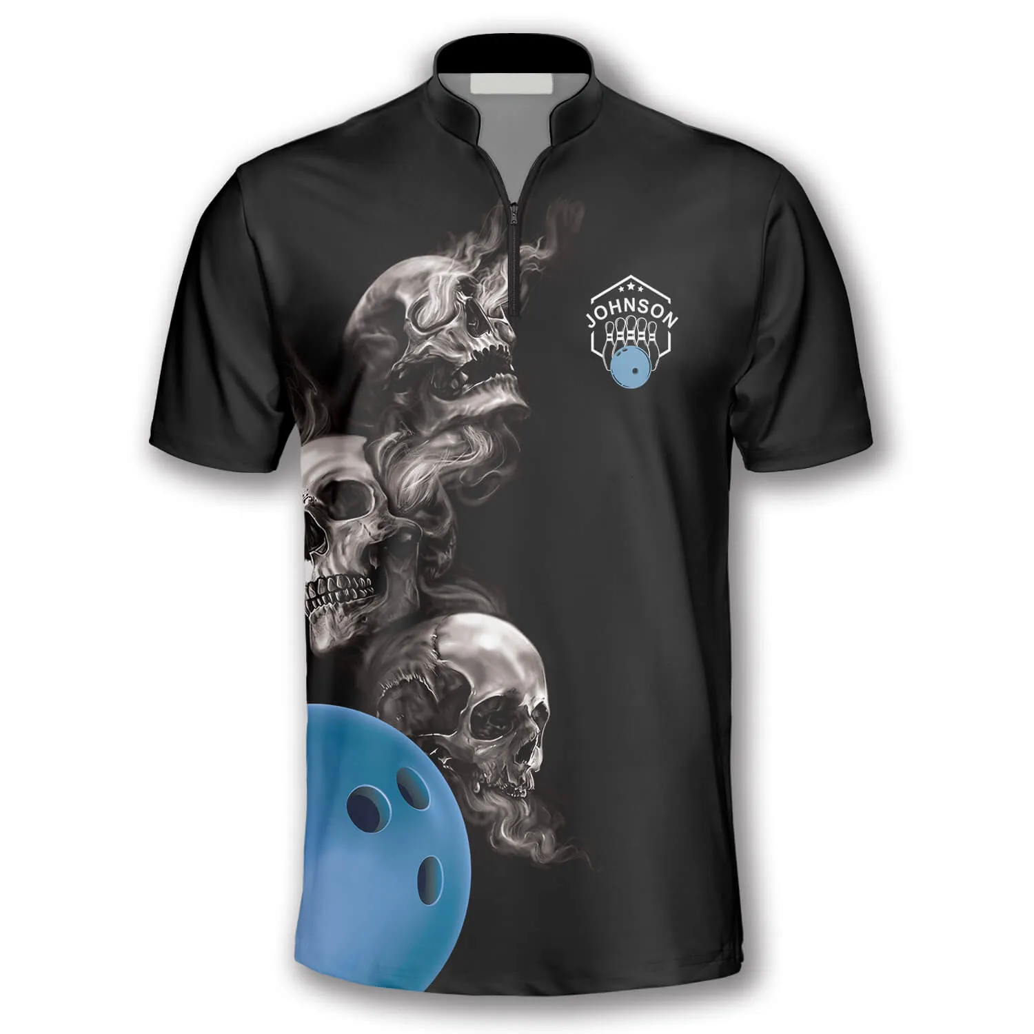 Hello Darkness My Old Friend Custom Bowling Jerseys for Men, Reaper Bowling Shirt, Skull Bowling Shirt