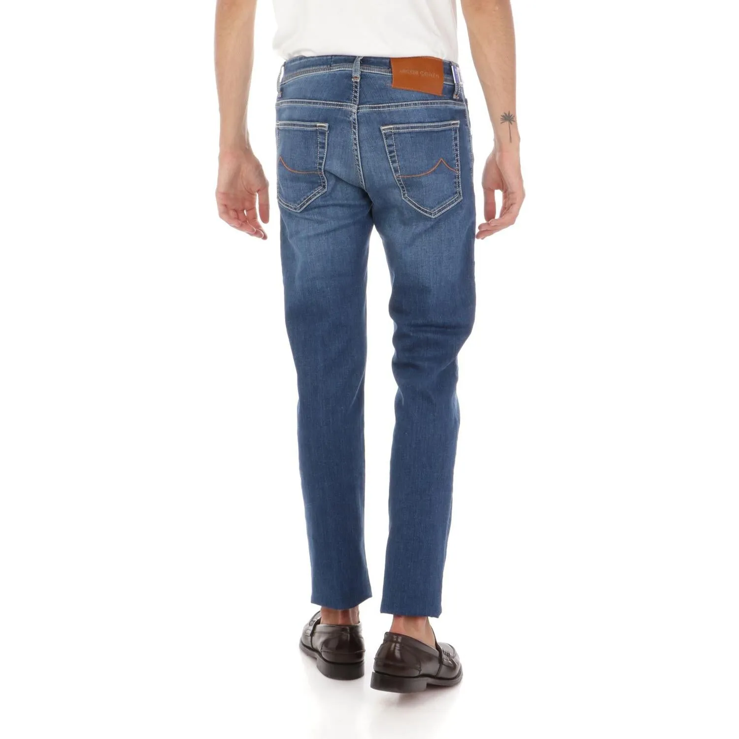 Jacob Cohen Blue Cotton Slim Men Jeans