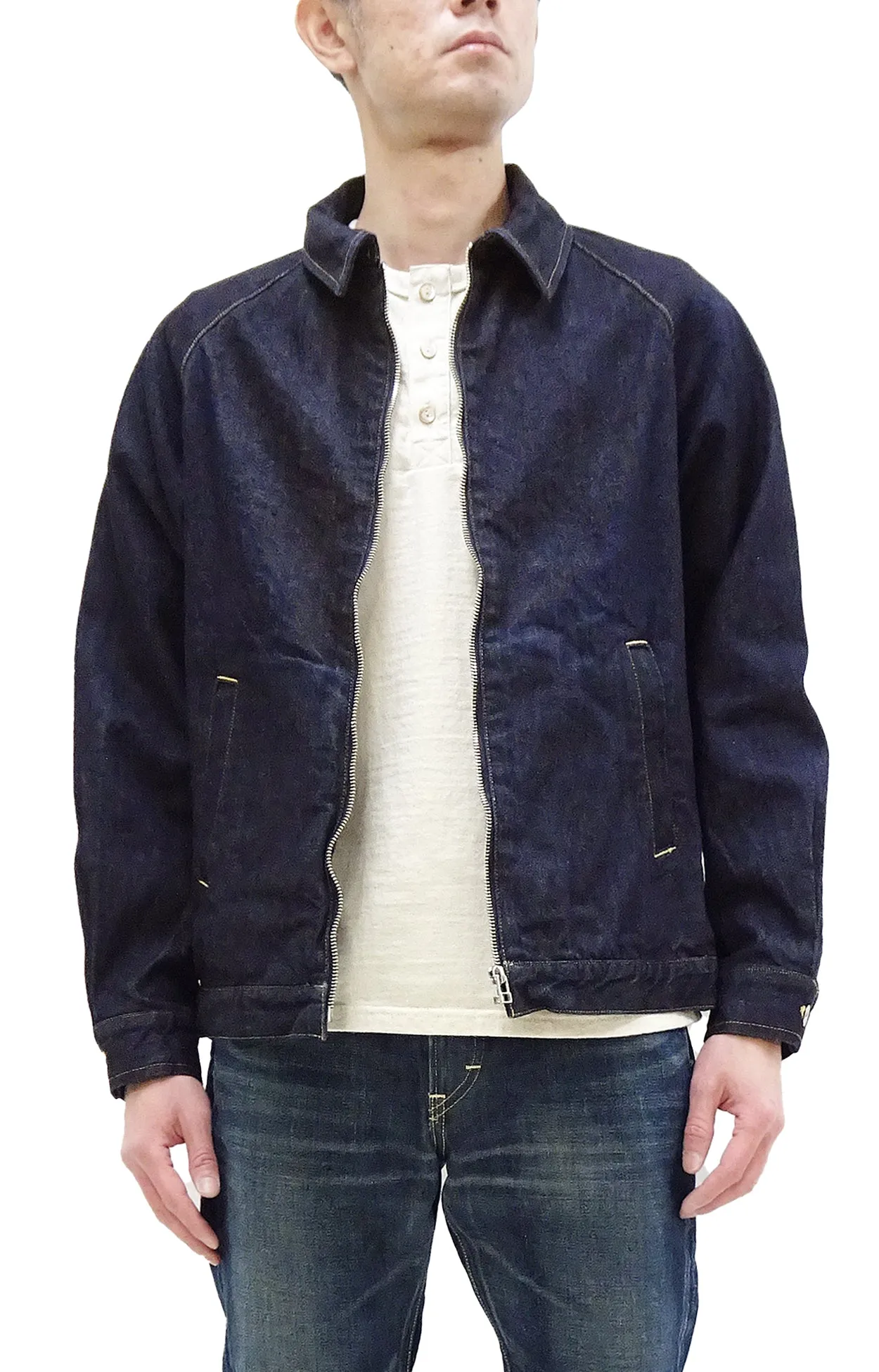 Japan Blue Jeans Denim Jacket JBOT1342 Men's Lightweight Zip-Front Jean Jacket JBOT1342 Indigo