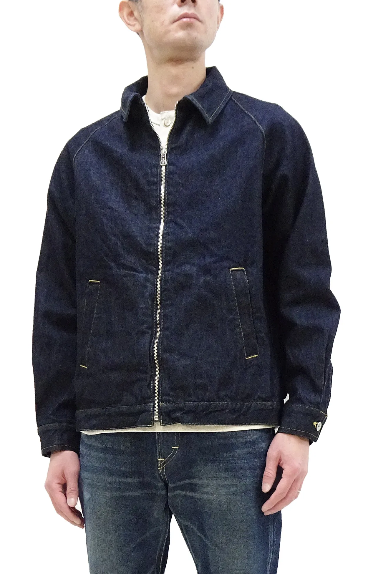 Japan Blue Jeans Denim Jacket JBOT1342 Men's Lightweight Zip-Front Jean Jacket JBOT1342 Indigo