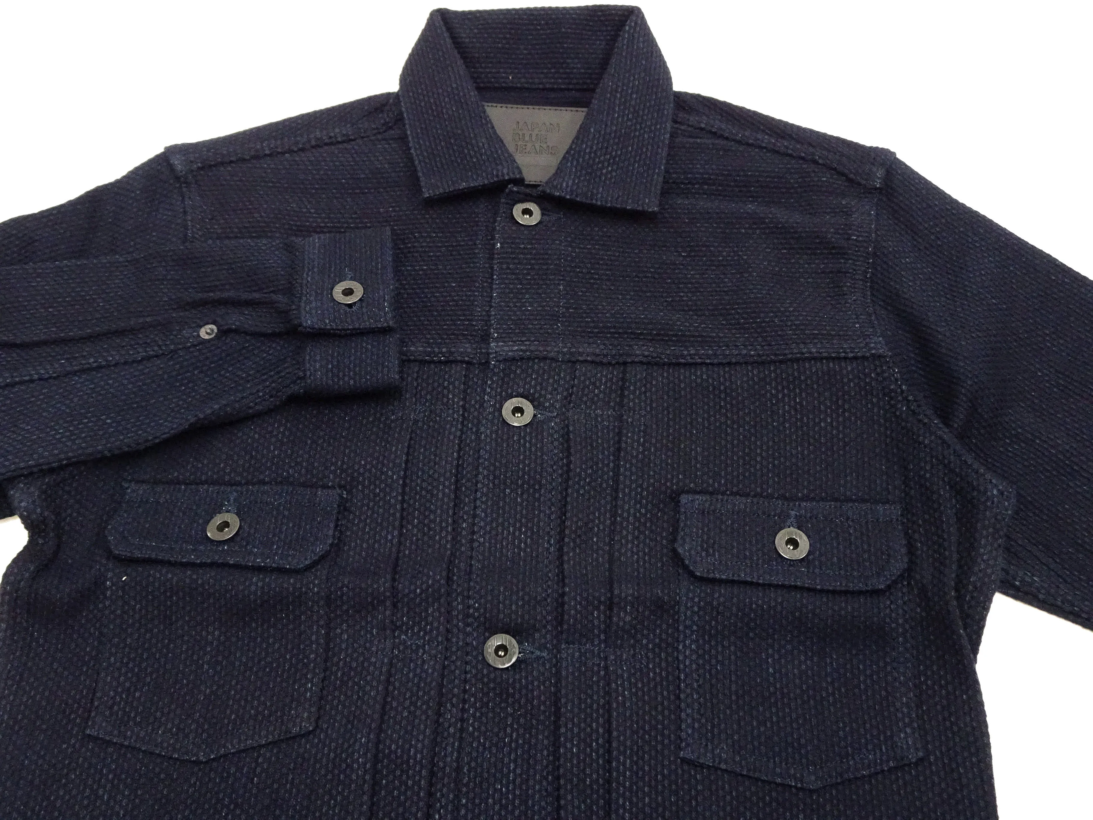 Japan Blue Jeans Sashiko Jacket JBGJ1005 Men's Casual Type 2 Style 11oz Japanese Sashiko Indigo Jacket