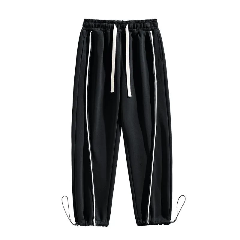 Knitted Sports Loose Fit Drawstring Tapered Sweatpant