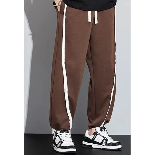 Knitted Sports Loose Fit Drawstring Tapered Sweatpant