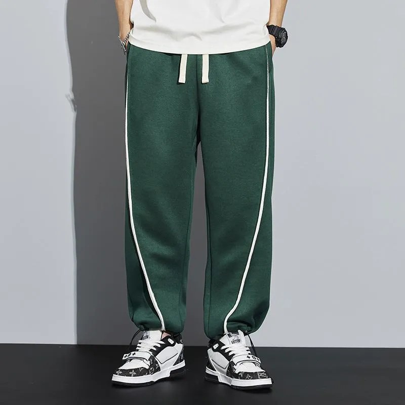 Knitted Sports Loose Fit Drawstring Tapered Sweatpant