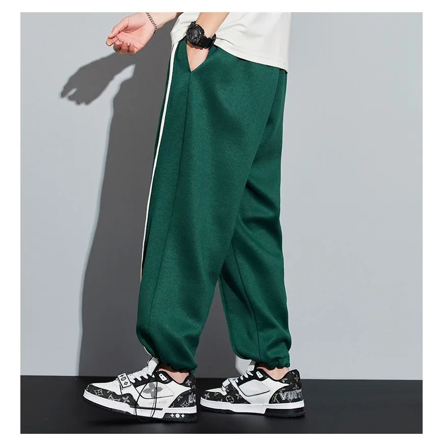 Knitted Sports Loose Fit Drawstring Tapered Sweatpant