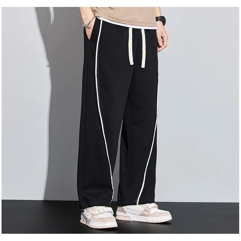 Knitted Sports Loose Fit Drawstring Tapered Sweatpant