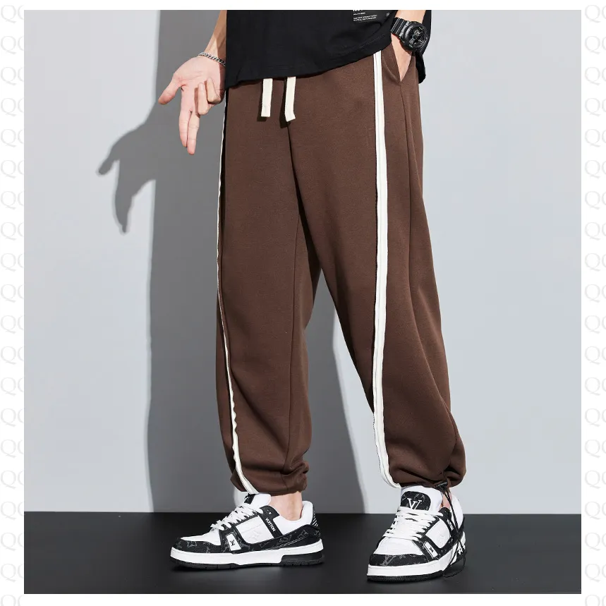 Knitted Sports Loose Fit Drawstring Tapered Sweatpant