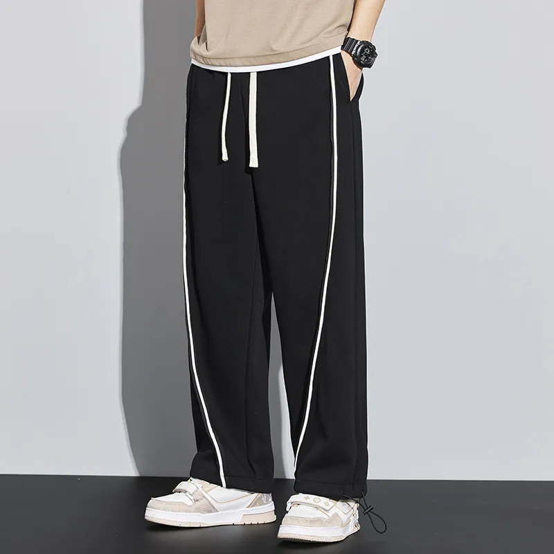 Knitted Sports Loose Fit Drawstring Tapered Sweatpant