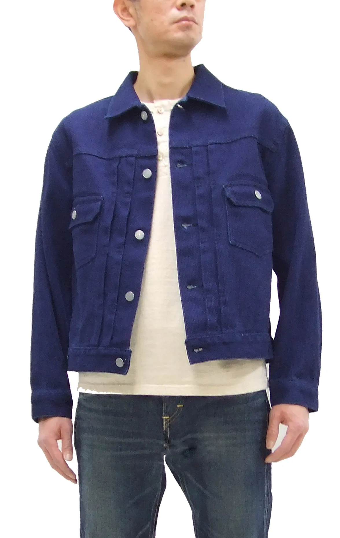 Kojima Genes Sashiko Jacket rnb5049 Men's Type 2 Style Japanese Sashiko Indigo Jacket RNB-5049