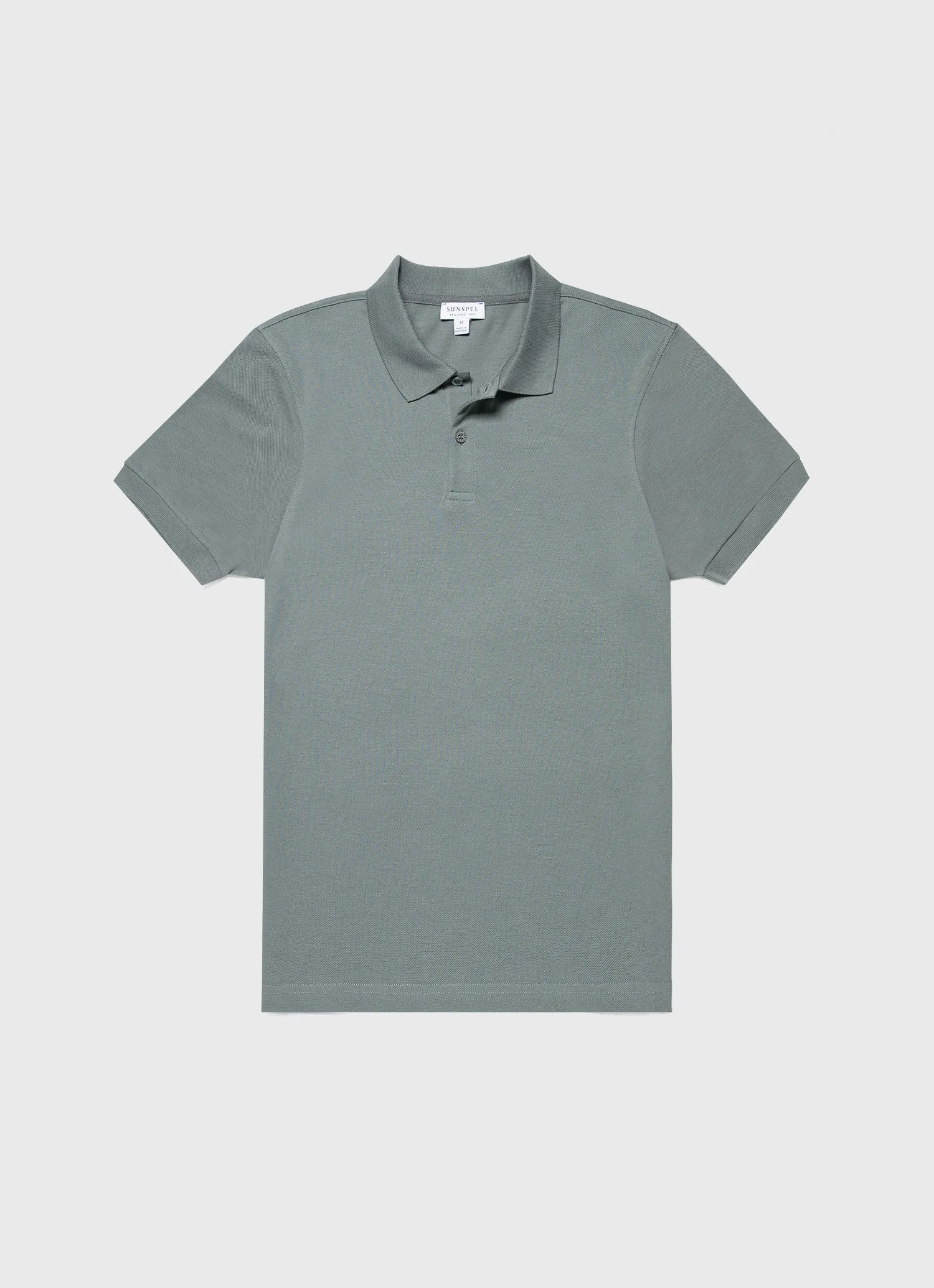 Men's Piqué Polo Shirt in Smoke Green