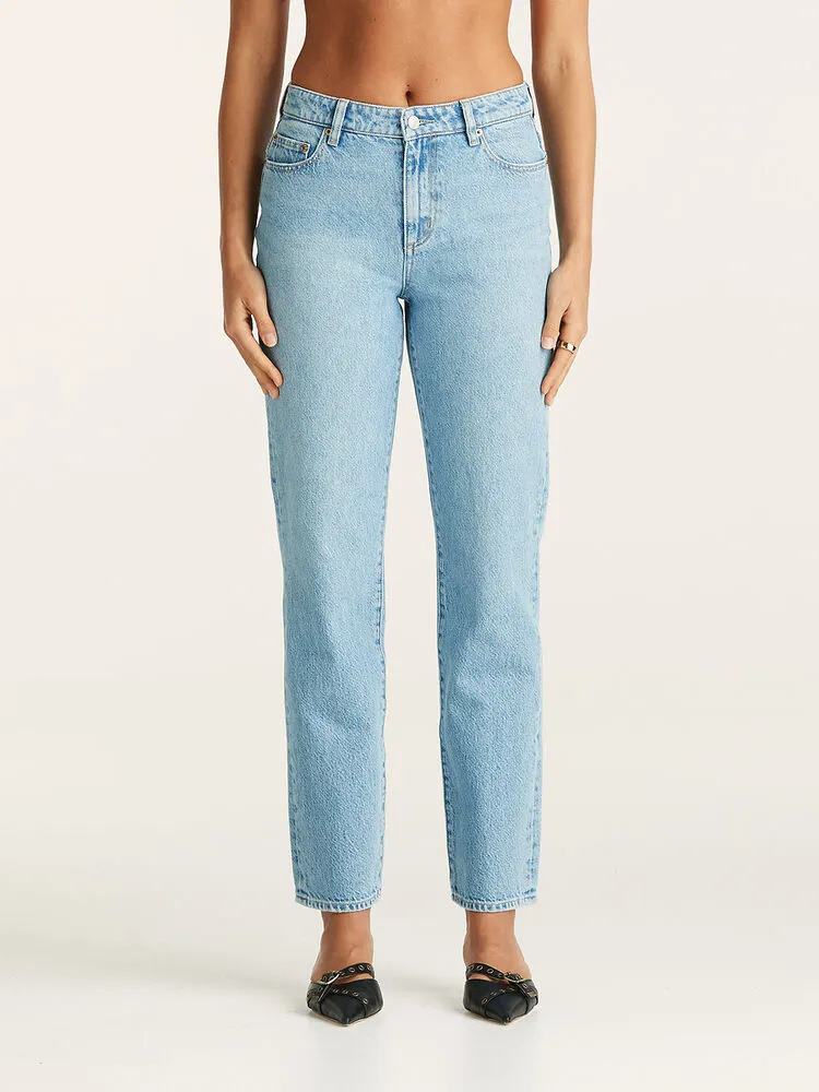 Mid Slim Straight Jean - Lafayette Blue