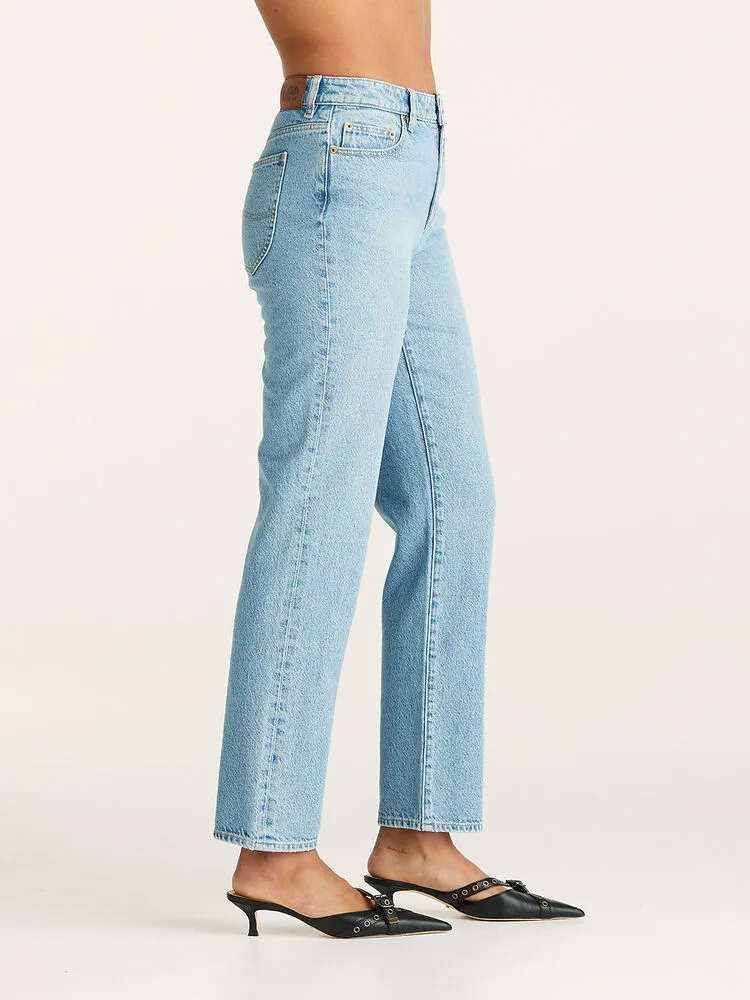 Mid Slim Straight Jean - Lafayette Blue