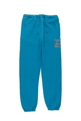 MINI EMBROIDERED LOGO SWEATPANTS DUCK BLUE