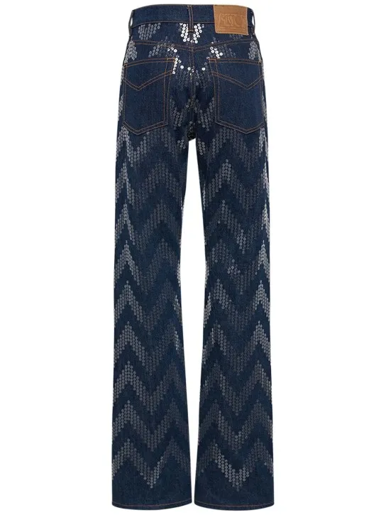 Missoni   Zig Zag sequined denim straight jeans 