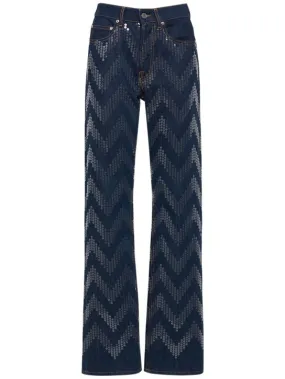 Missoni   Zig Zag sequined denim straight jeans 