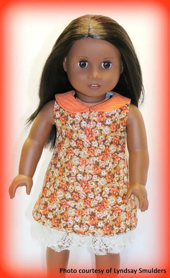 Mori Girl Collared Dress 18 Inch Doll Sewing Pattern