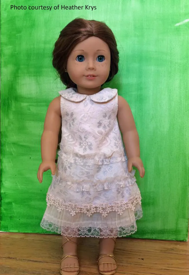 Mori Girl Collared Dress 18 Inch Doll Sewing Pattern