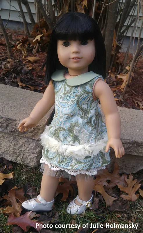 Mori Girl Collared Dress 18 Inch Doll Sewing Pattern