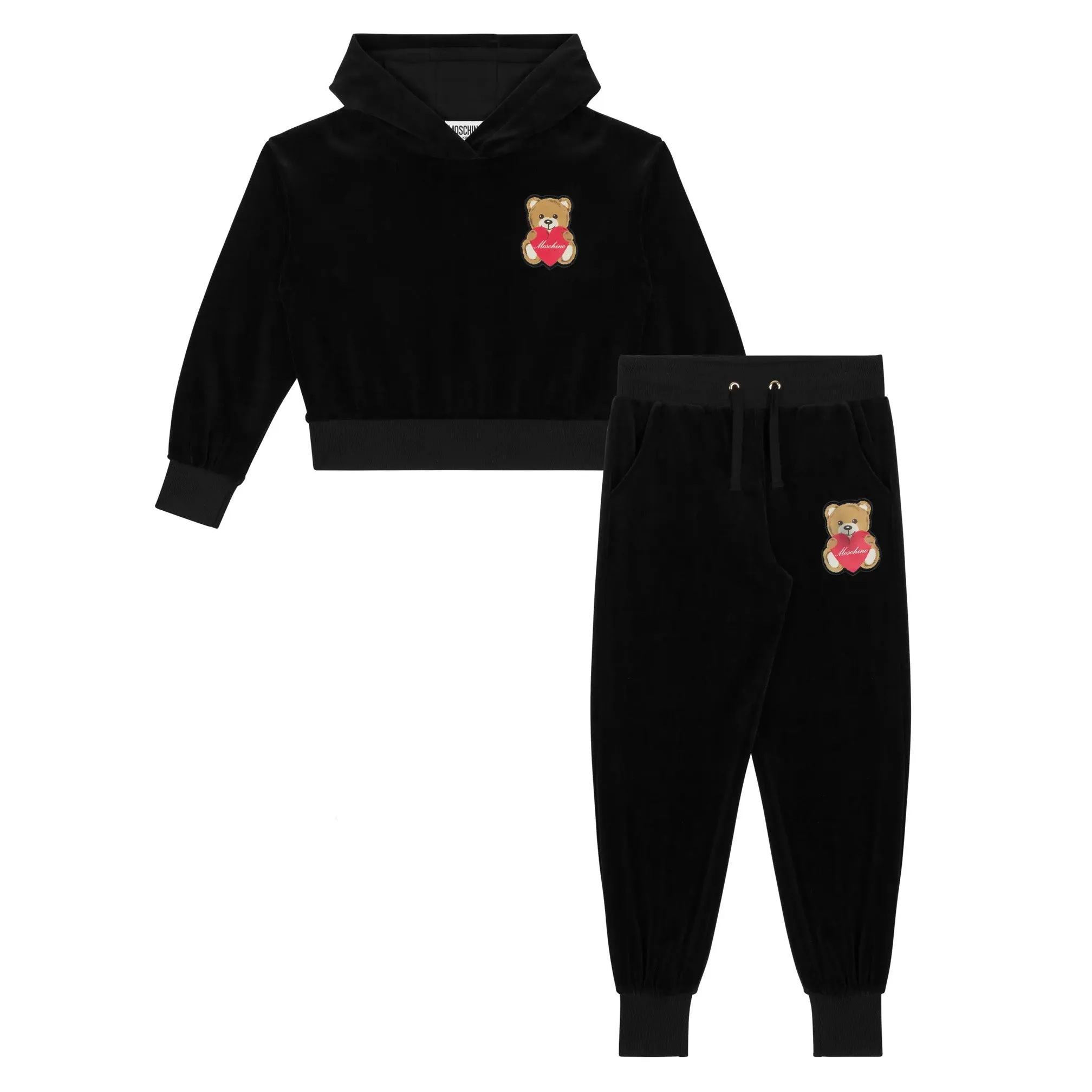 Moschino Black Velvet Tracksuit