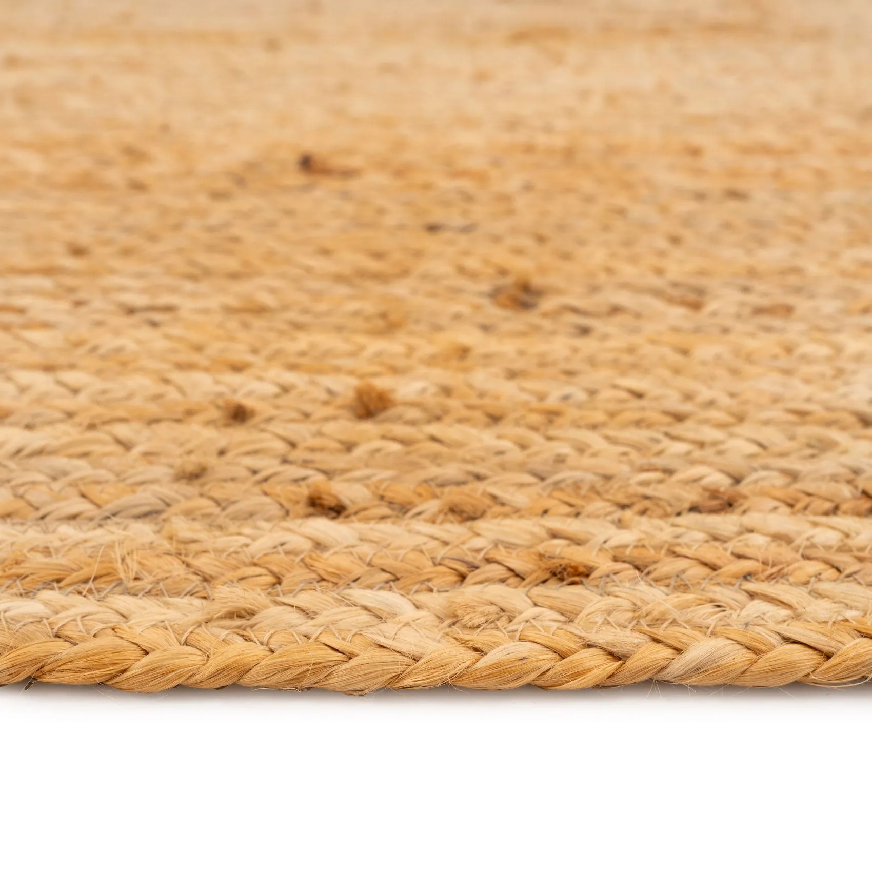 Natural Rustic Braided Jute Rug - Althea