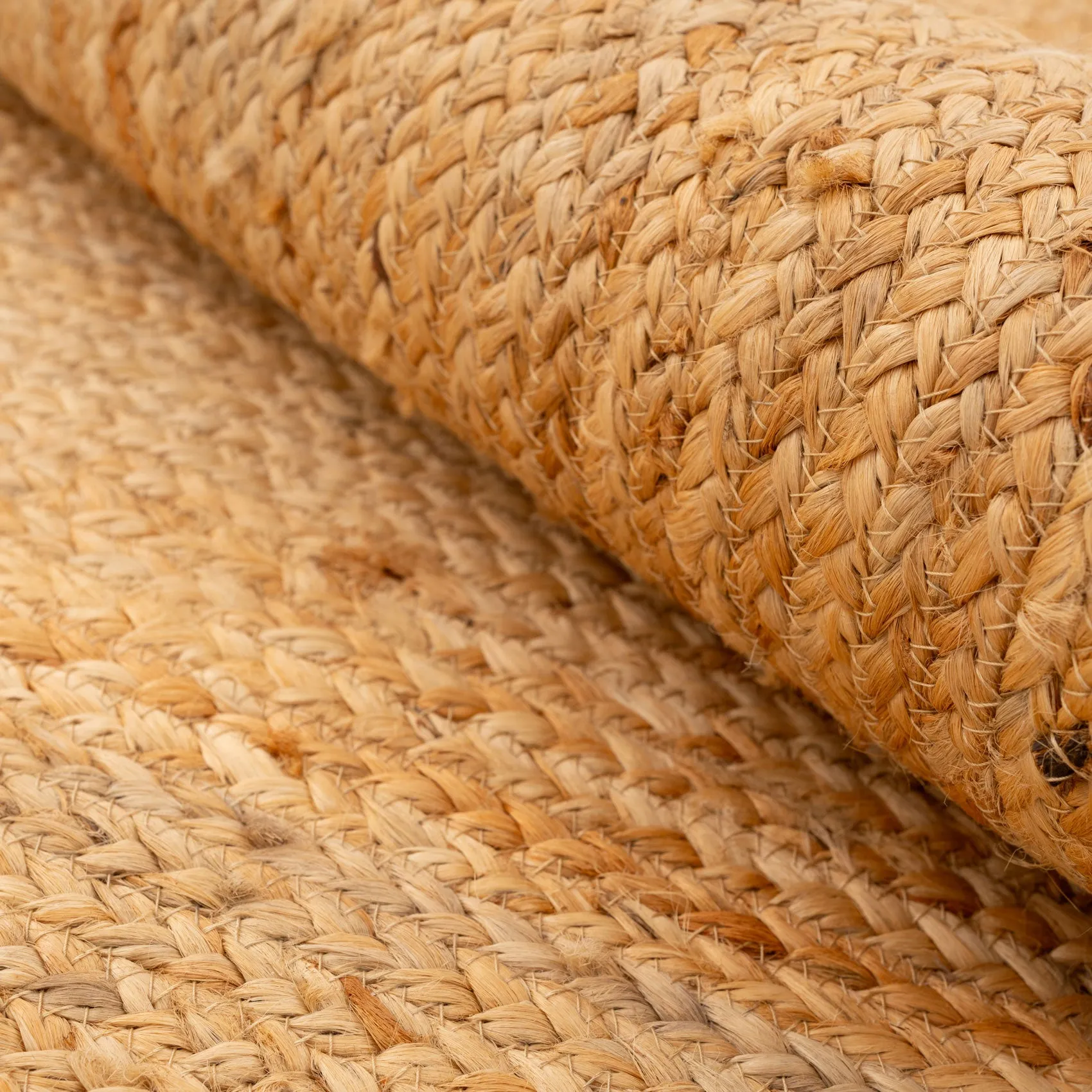 Natural Rustic Braided Jute Rug - Althea