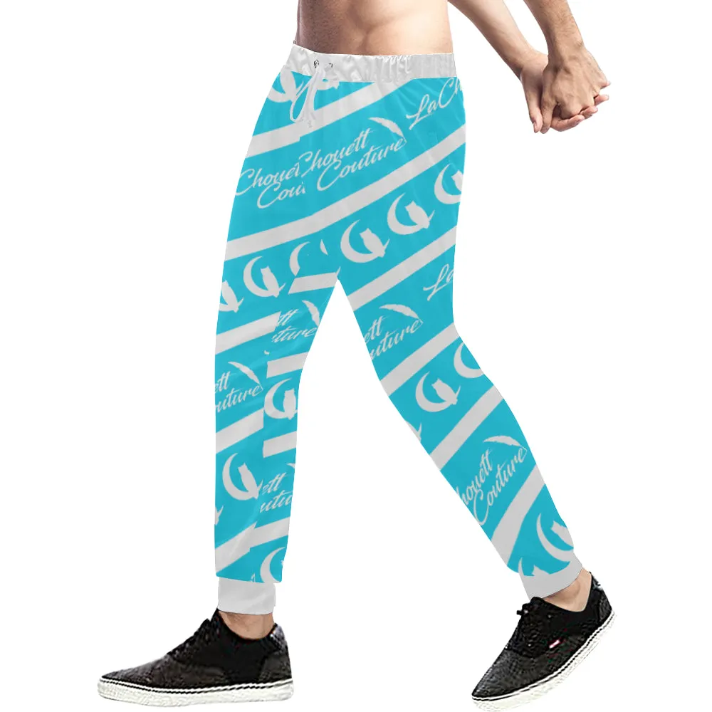 NICE ONE LIGHT BLU Men's All Over Print Sweatpants