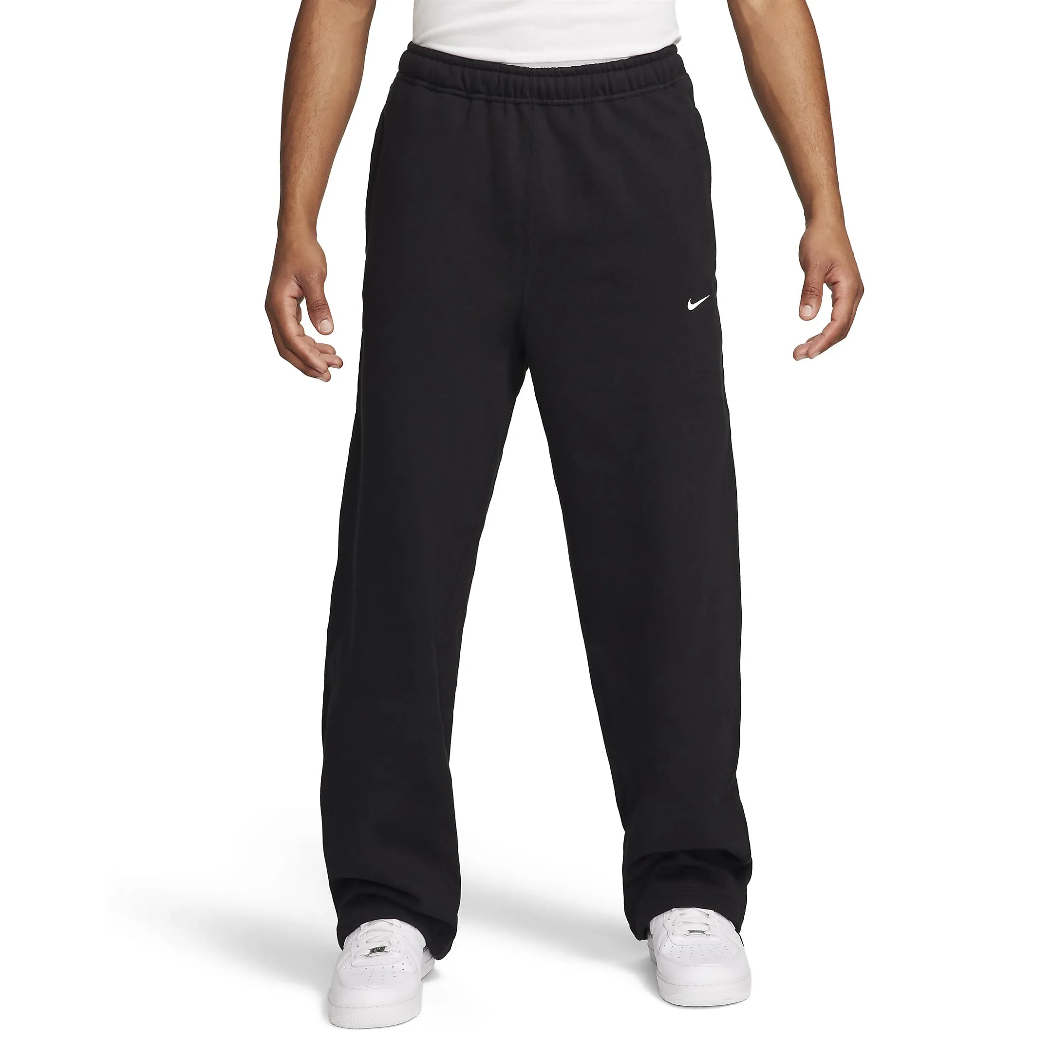 NIKE SOLO SWOOSH ESSENTIAL PANTS BLACK / WHITE