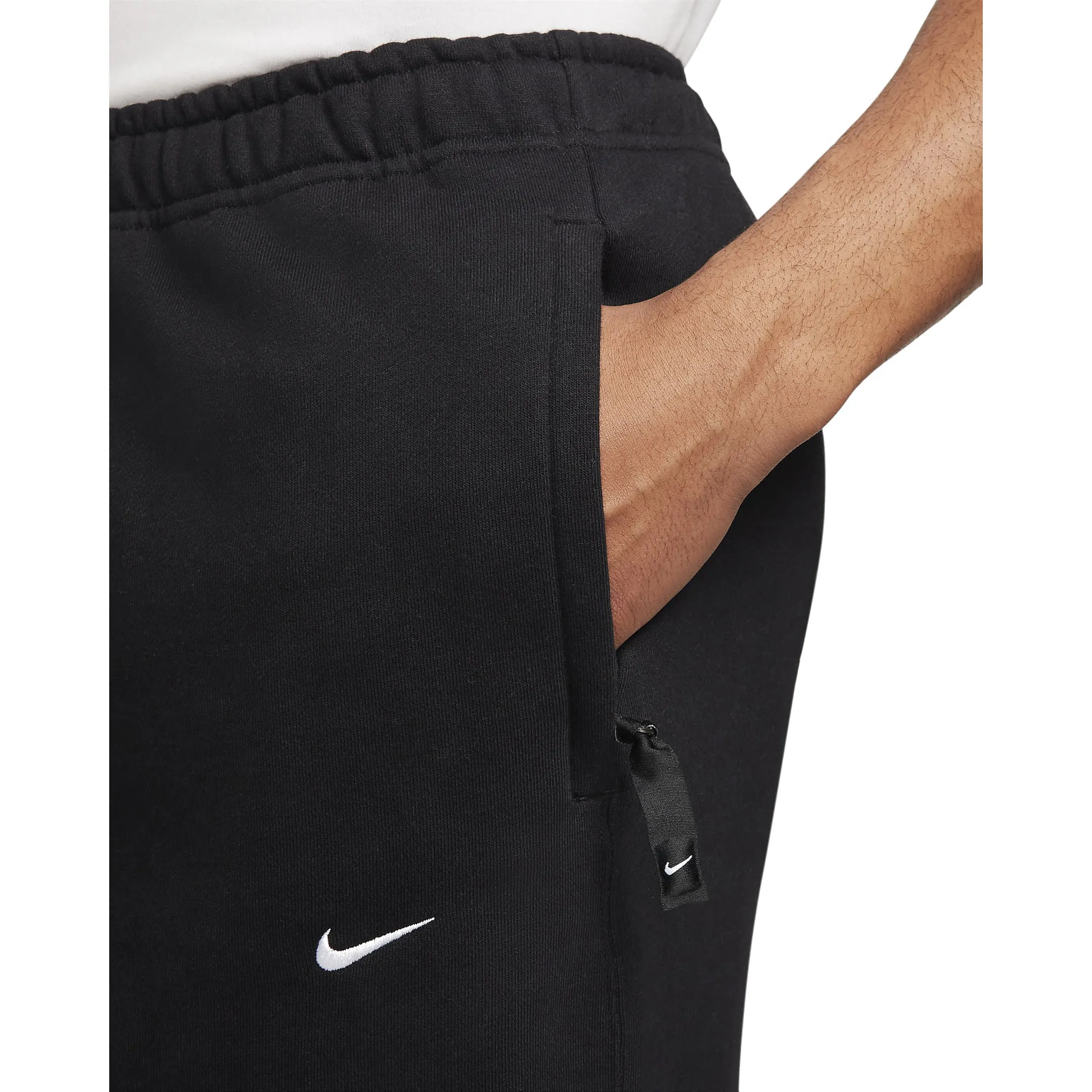 NIKE SOLO SWOOSH ESSENTIAL PANTS BLACK / WHITE