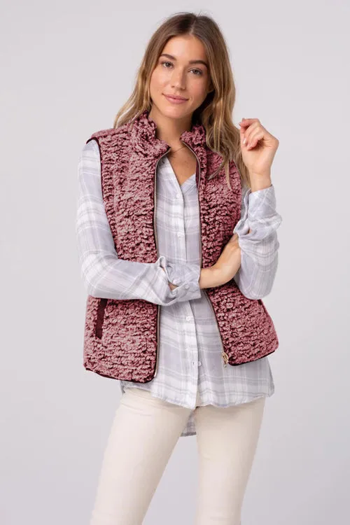 No Chill Comfort Reversible Teddy Vest - 4 Colors