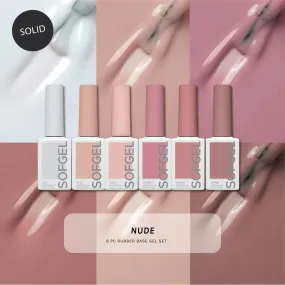 Nude Rubber Base Gel - Set of 6 Colors