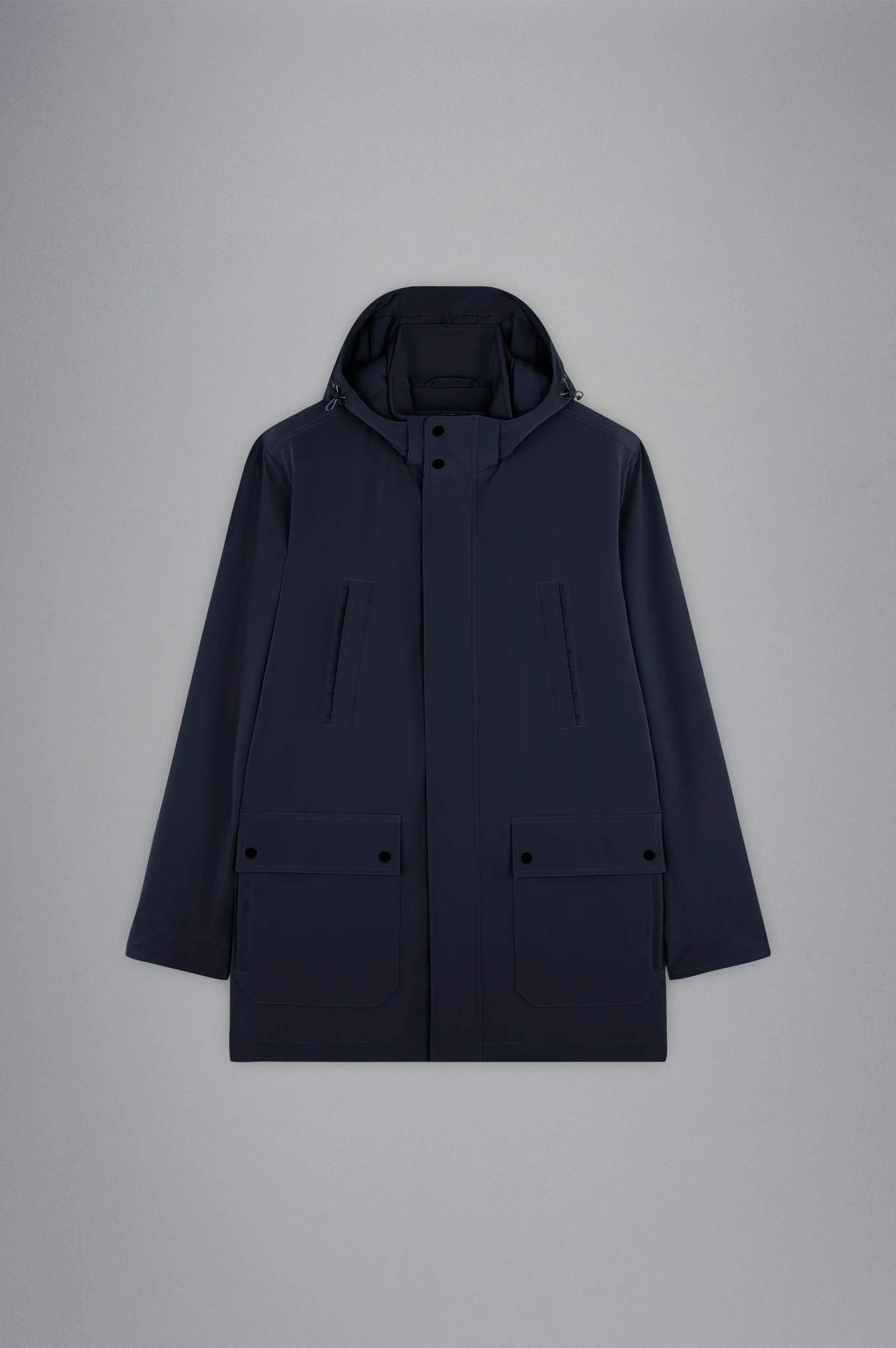 Paul & Shark Typhoon RE-4X4 Stretch Car Coat with Logo Tape | Navy