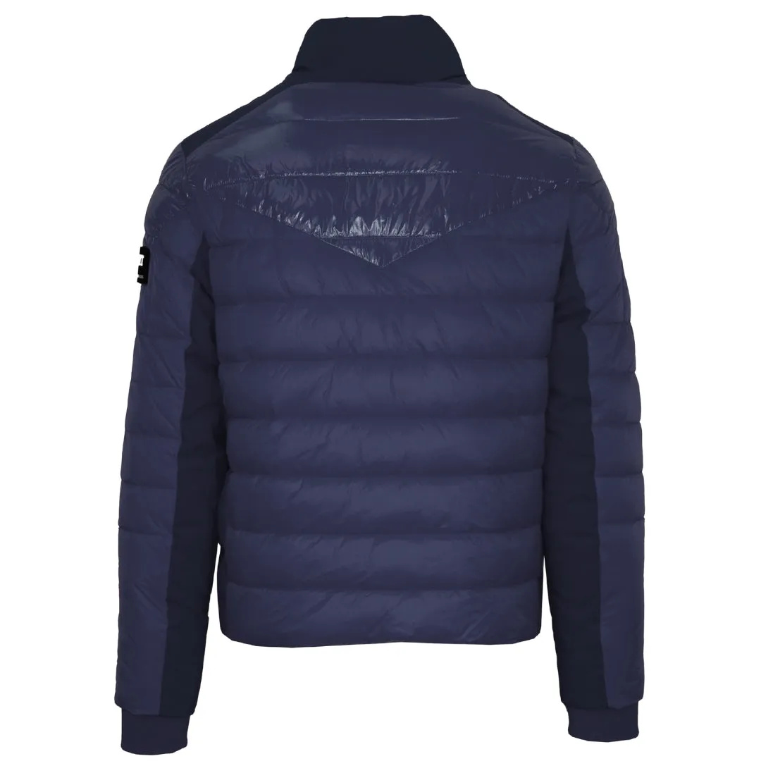 Plein Sport Plain Quilted Navy Blue Jacket