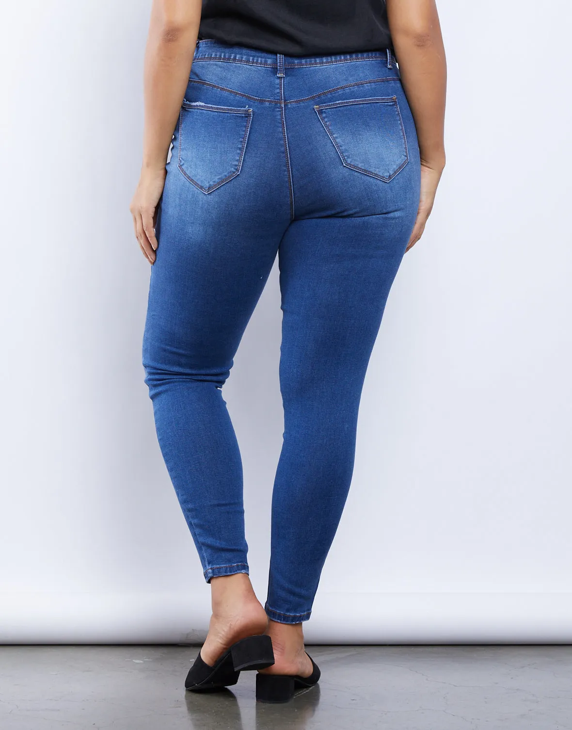 Plus Size Plain And Simple Jeans