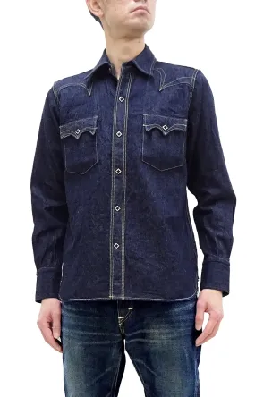 Samurai Jeans Denim Shirt Men's Long Sleeve Western Shirt SWD-L01 Indigo