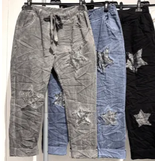 Sequined Star Pants One Size