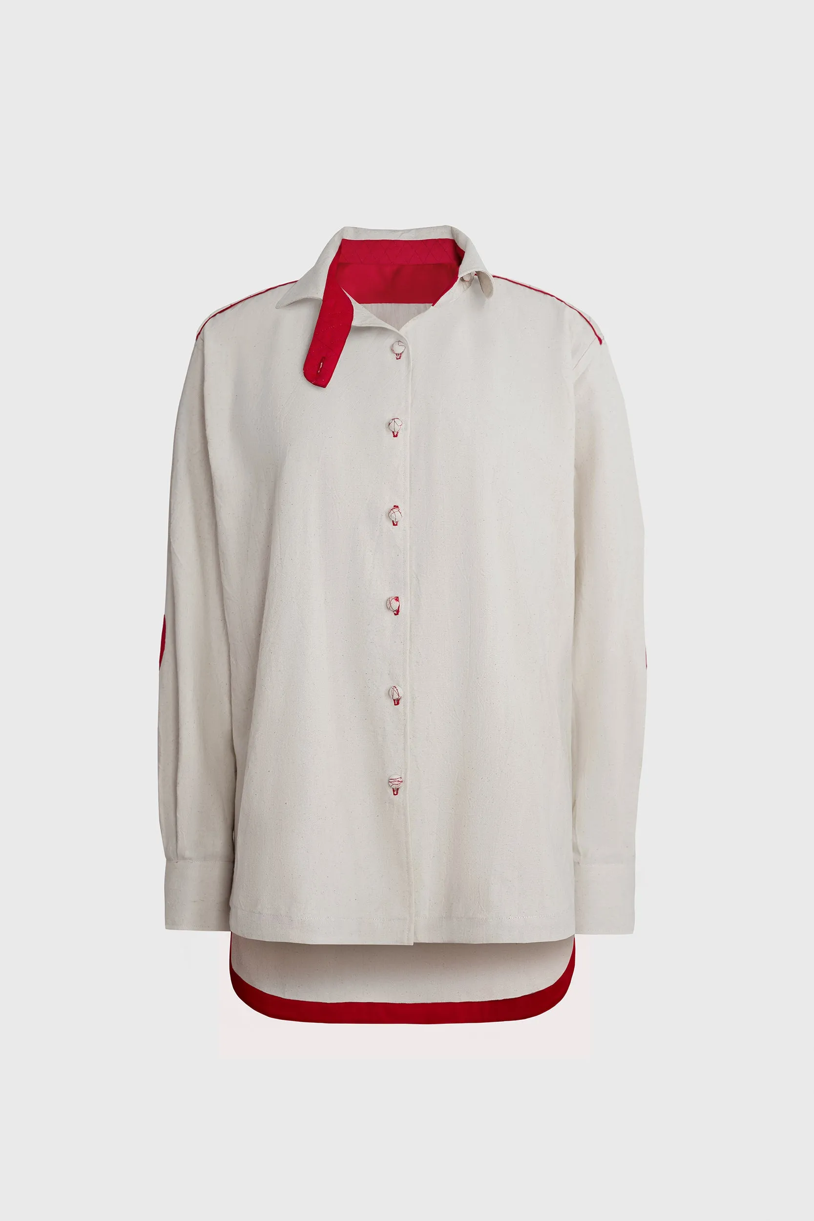 Shirt - Red Heart Placket Sleeves