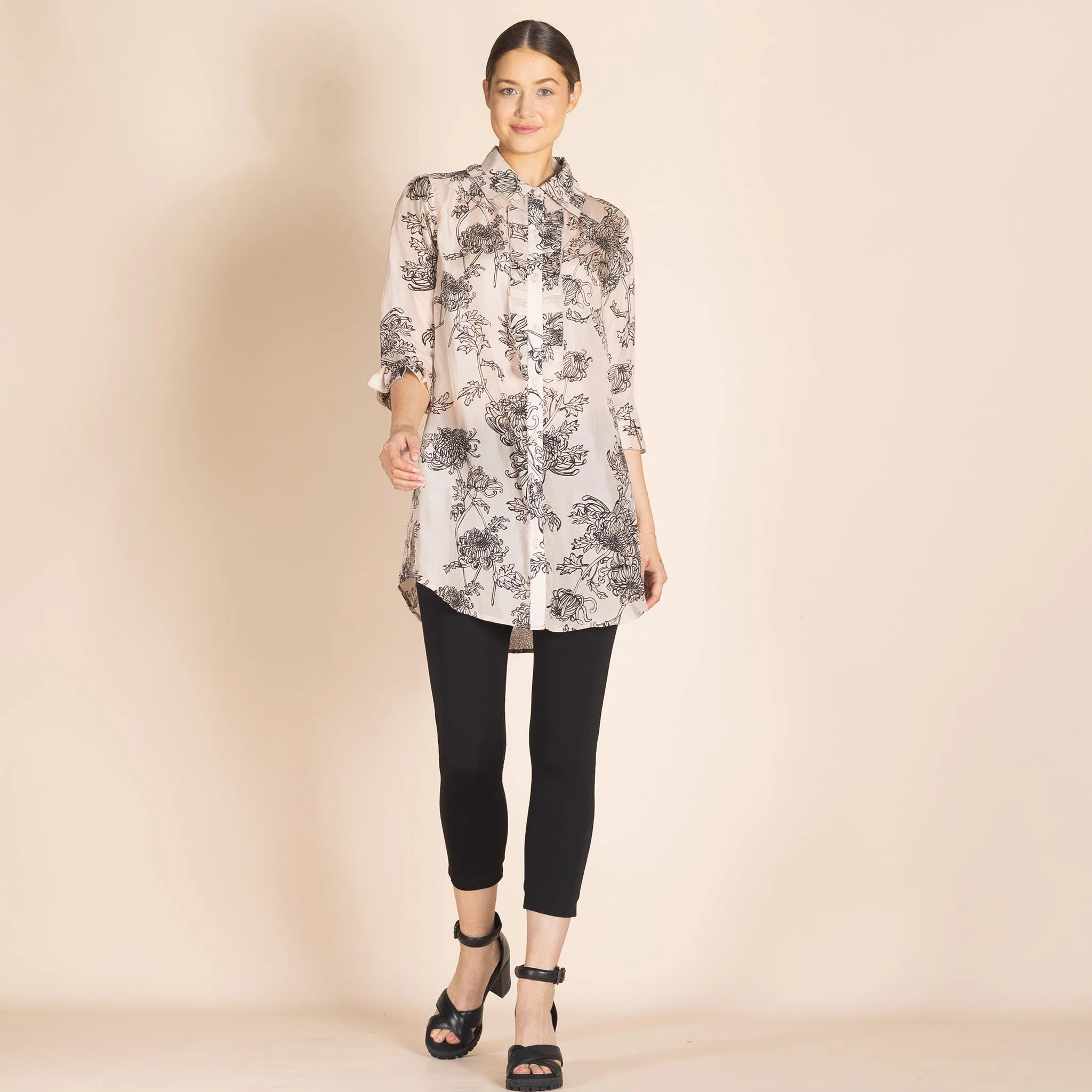 silk fillagree long habi austin shirt