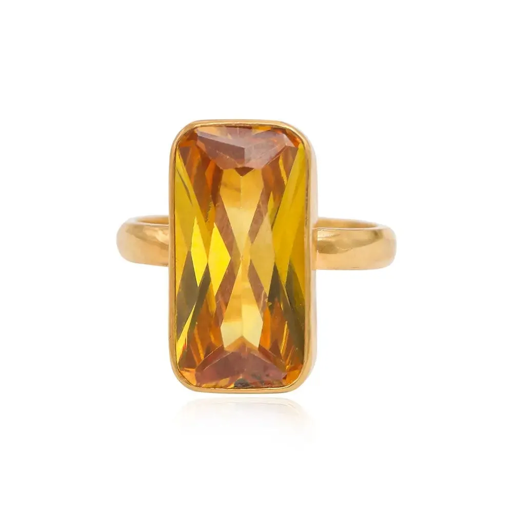 SILVER 92.5 CITRine RING