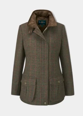 Surrey Ladies Tweed Coat In Hemlock - Regular Fit