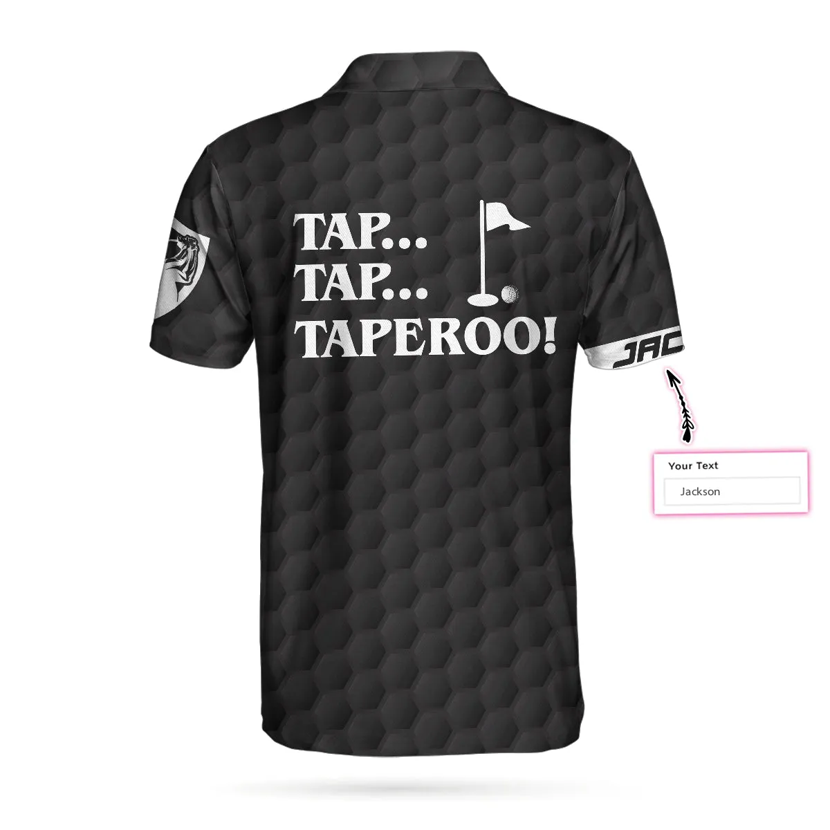 Tap Tap Taperoo Custom Polo Shirt, Personalized Black American Flag Golf Shirt For Men Coolspod