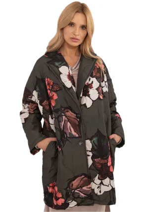 TEEK - Floral Buttoned Quilt Coat