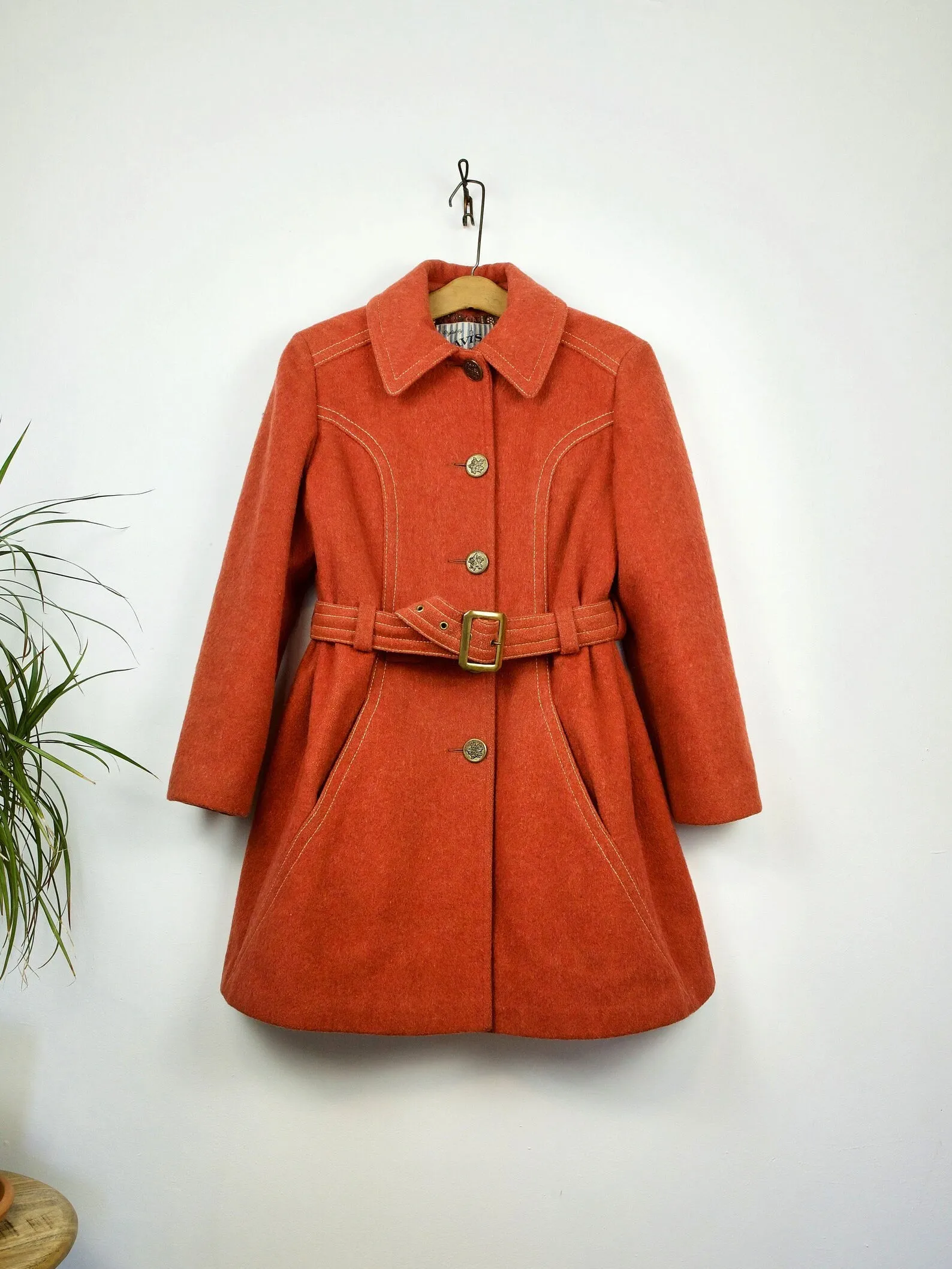 Vintage Sienna Mod Belted Coat