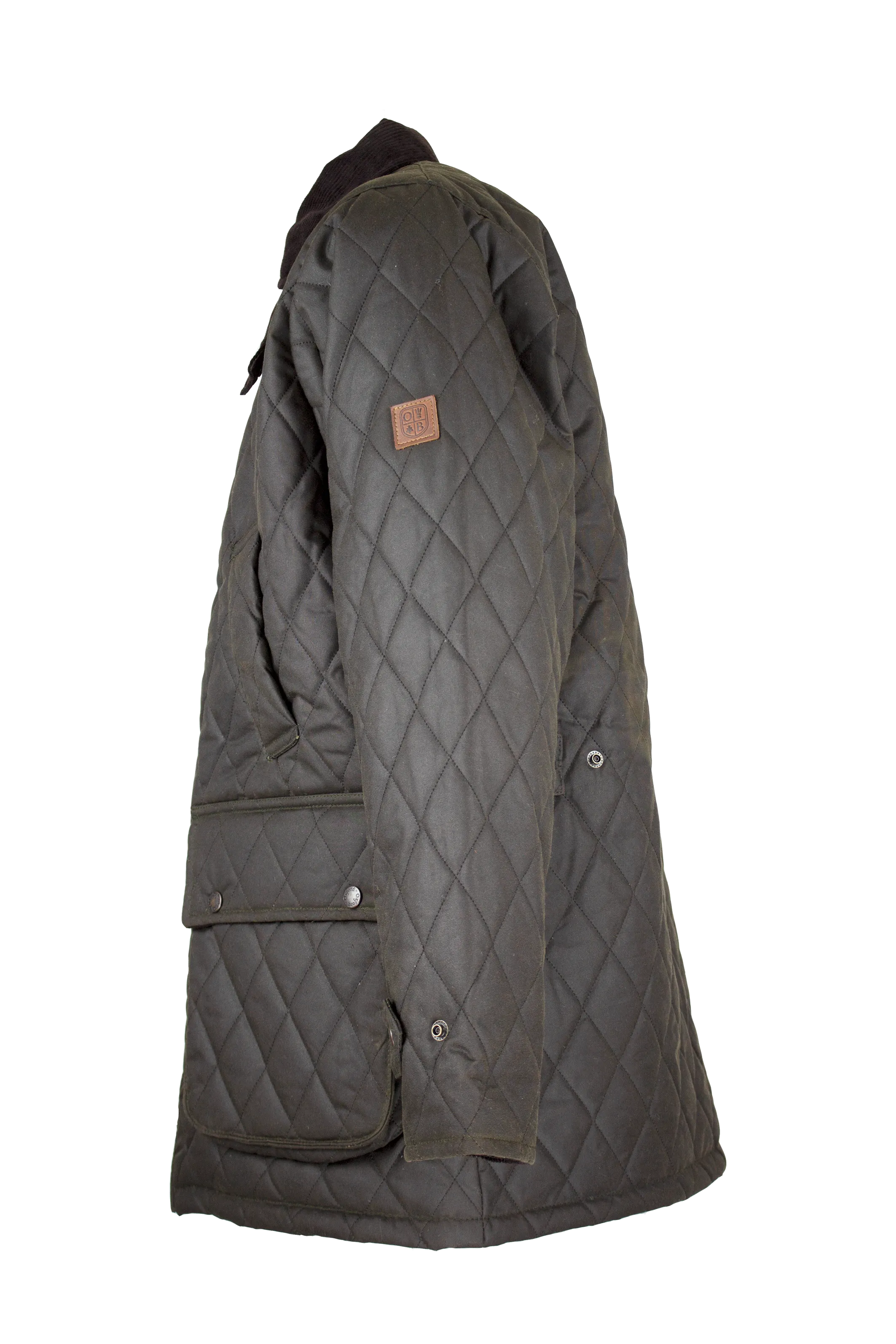 W27 - Men's Aarhus Quilted Wax Coat - DARK OLIVE