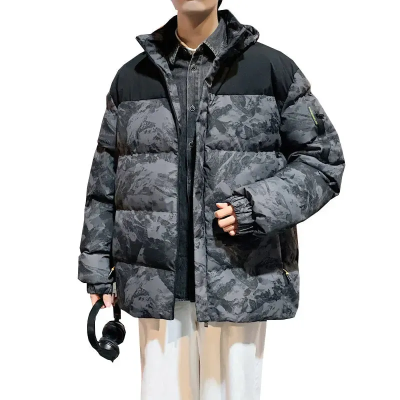 Winter Men's Camouflage Hooded jacket